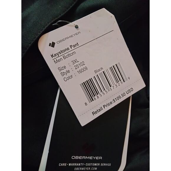 Obermeyer Keystone Black Snow Pants‎ Relaxed Fit Boot Cut Mens Size 3X - Picture 2 of 5
